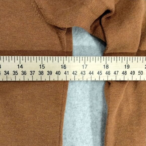 Peruvian Connection Sweater Dress Womens Small Carmel Brown Turtleneck Side Slit - Picture 5 of 11